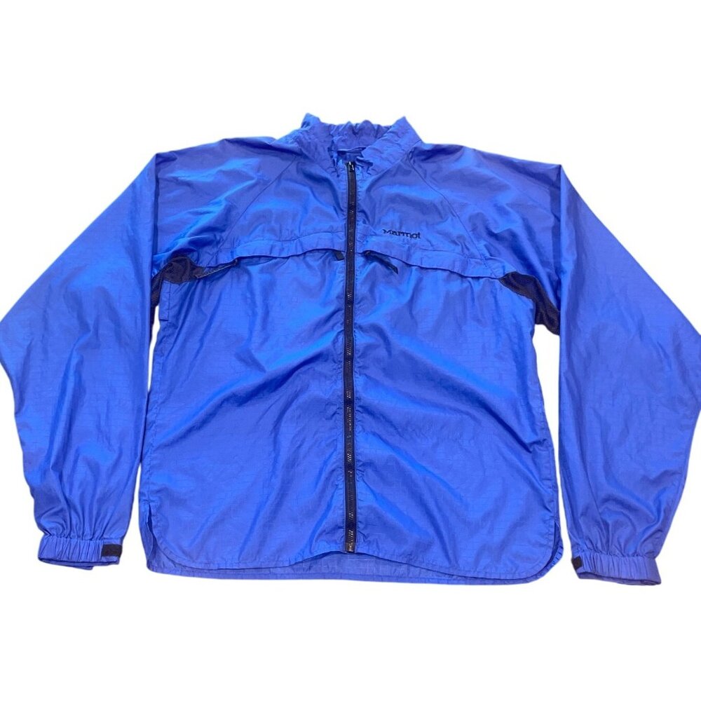 Marmot Men's Sz S Blue Lightweight Jacket Windbreaker Full Zip Nylon Vented
